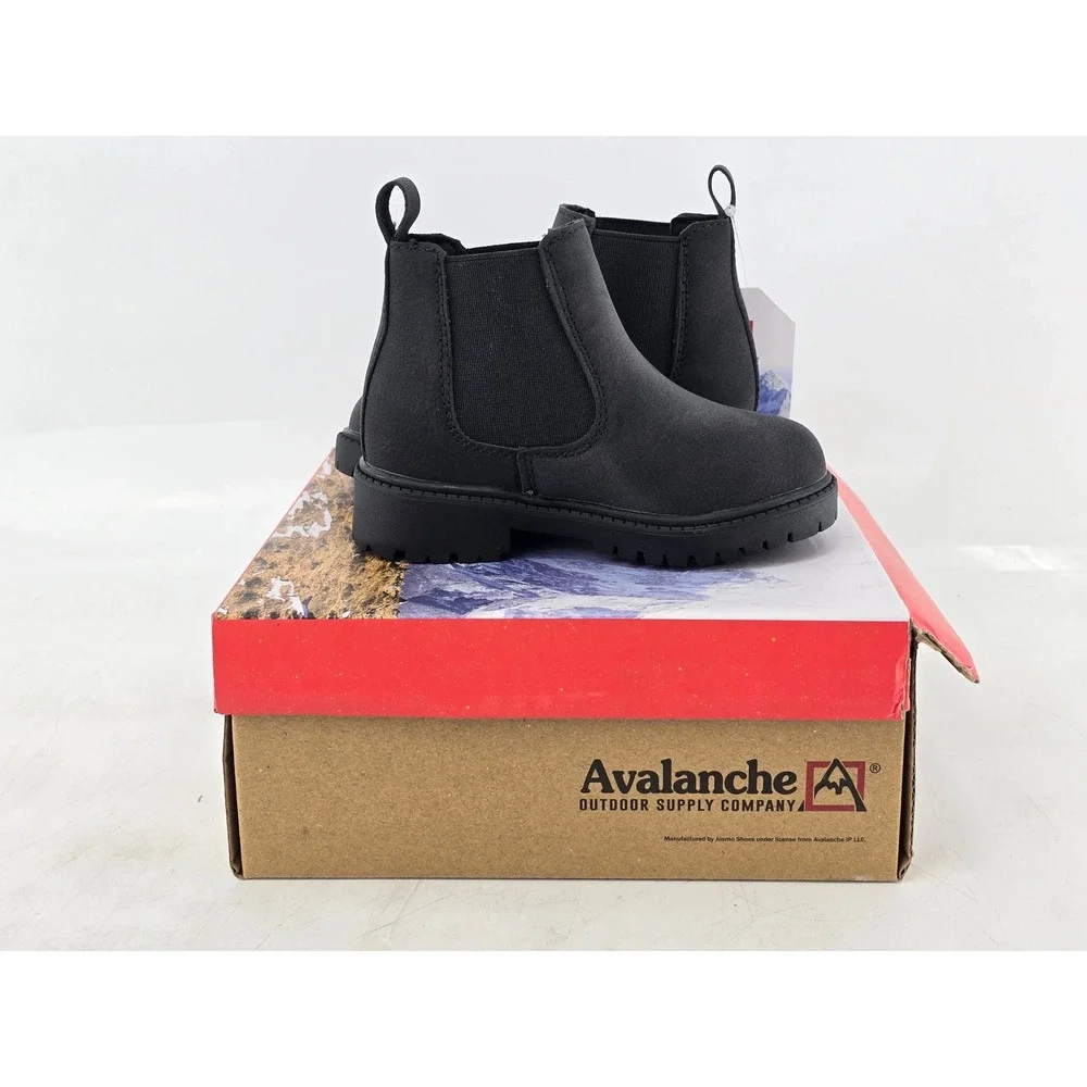 Avalanche Chelsea Boots Kids Size 5 Black Outdoor Pull On AV98785 - New